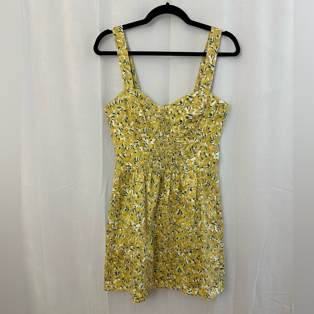 Free People Yellow Dandelion Mini Sundress Womens Size 6